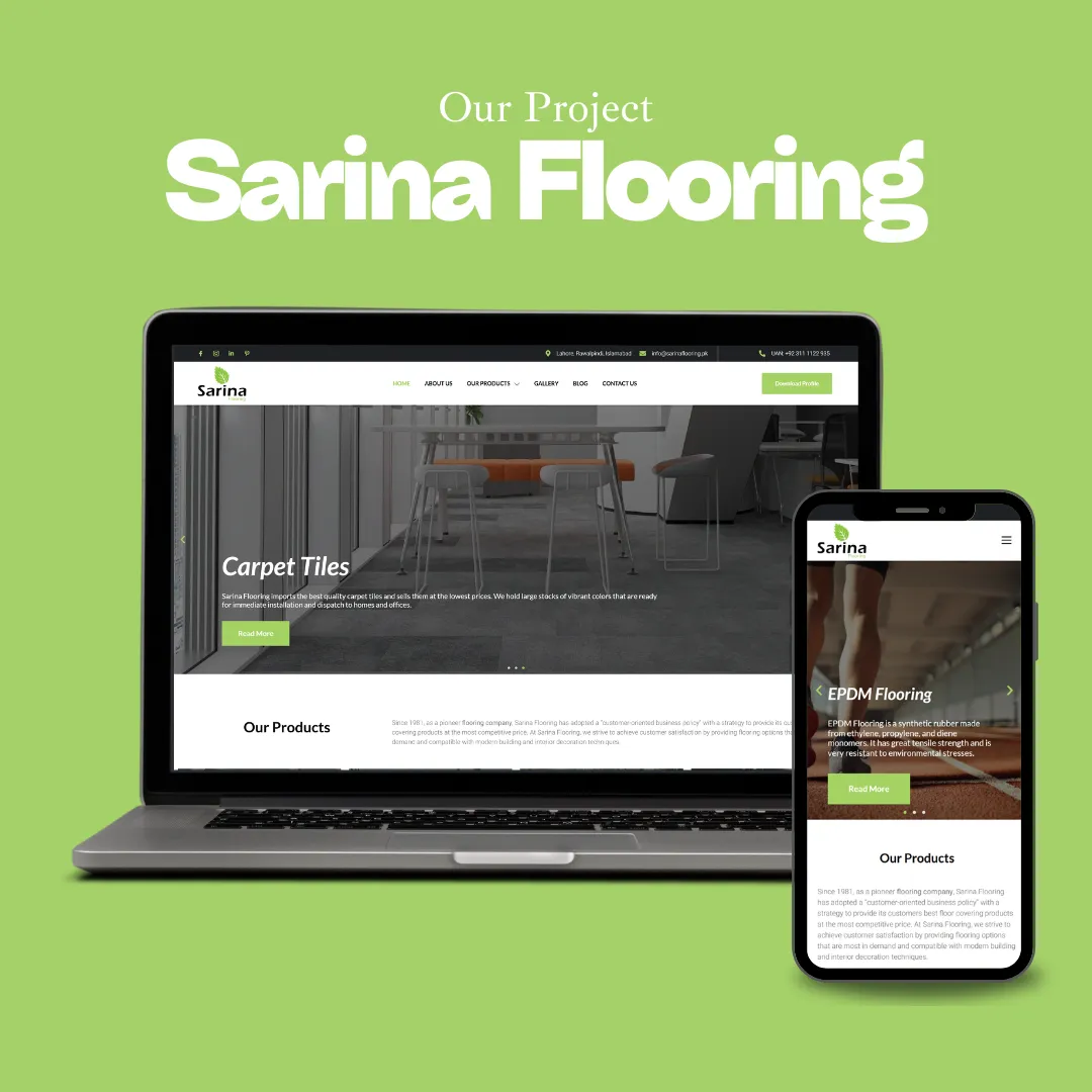 Sarina Flooring website project by Brand Builders